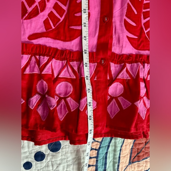 FARM RÍO NWT SOLD OUT PINK AND RED EMBROIDERED DRESS $295 XS/S - Picture 8 of 11